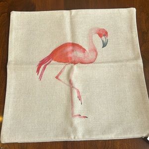 Flamingo pillow cover 19x19
